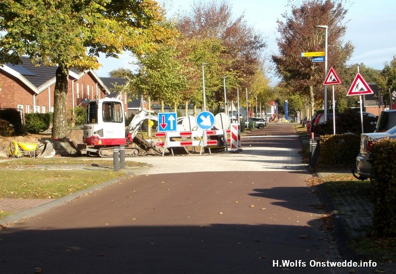 22-10-26 Kabelaanleg tot aan de Boslaan. Foto: H. Wolfs Onstwedde.info