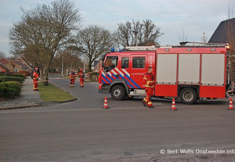10-12-25 Gas lekkage in de Roessinghlaan. Foto: Bert Wolfs Onstwedde.info