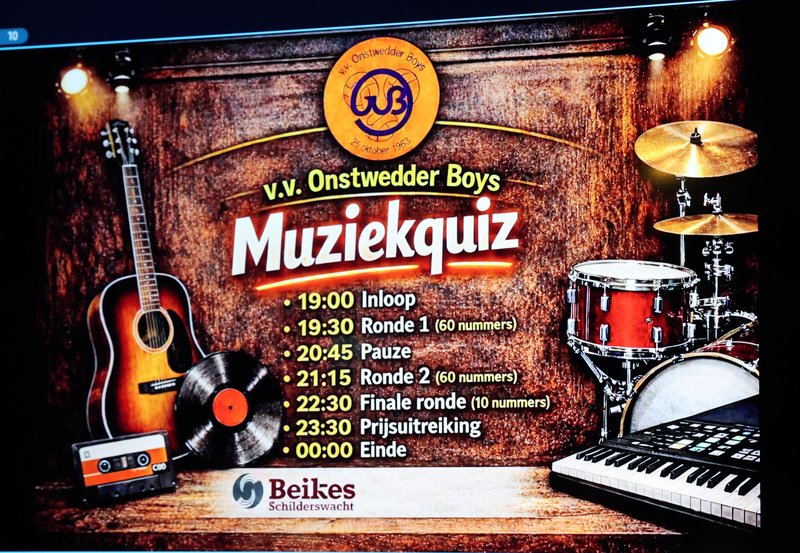 16-03-26 Muziekquiz Onstwedder Boys. Foto: Freek Moorlag Onstwedde.info