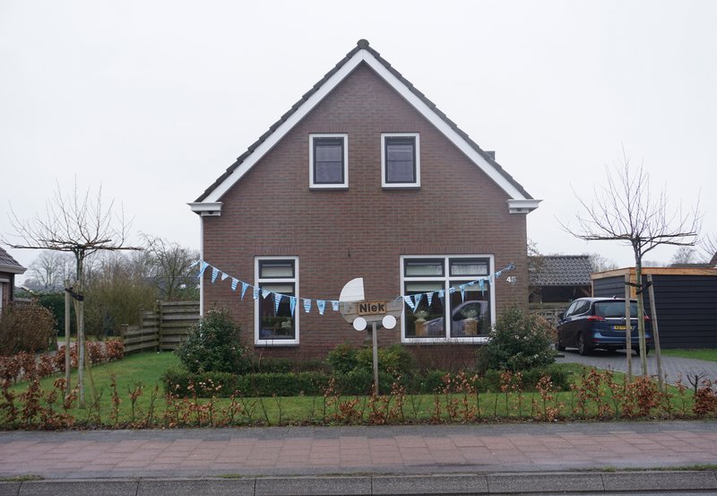 16-03-26 Een zoon geboren aan de Luringstraat 43. Foto: Onstwedde.info