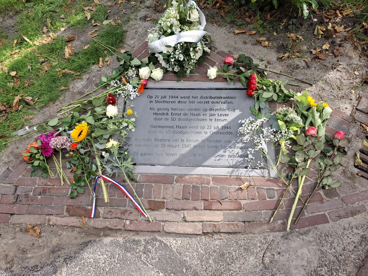 Gedenksteen in Slochteren onthuld - Harmannus Haan