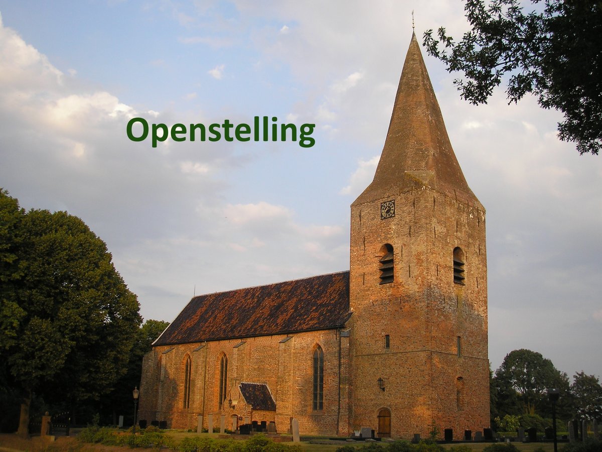 Openstelling Hervormde kerk en juffertoren op 22 augustus
