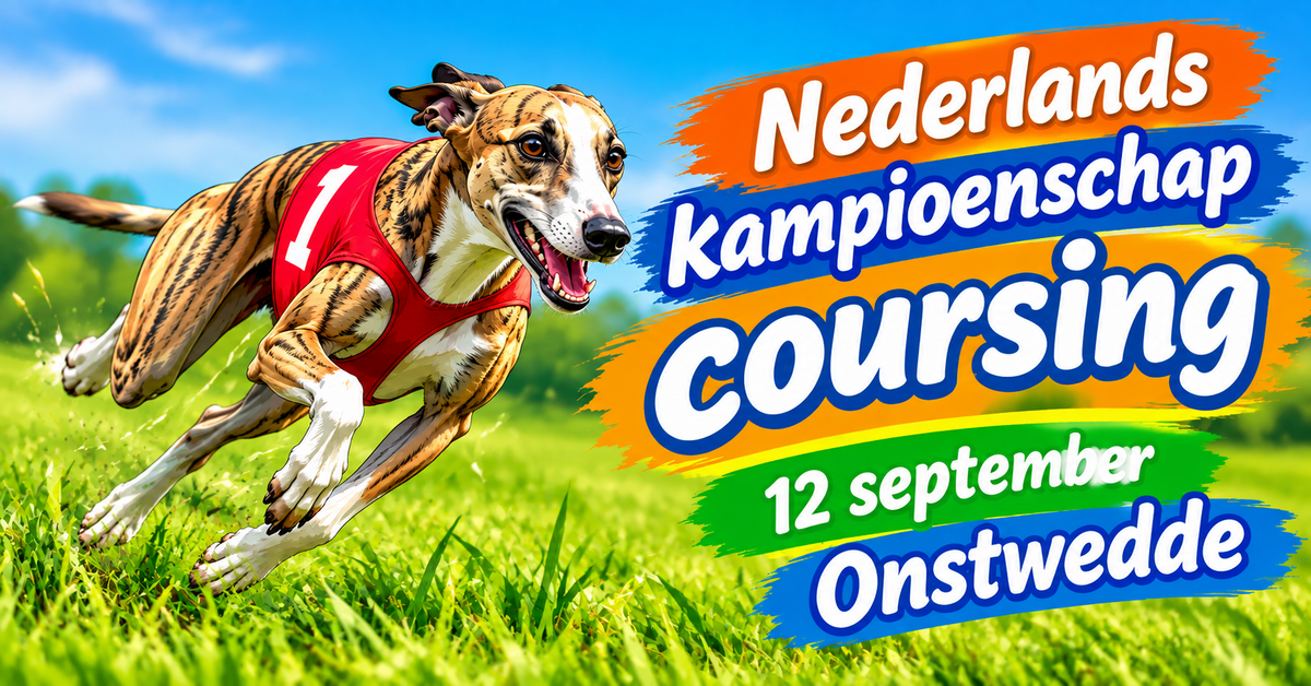 Nederlands kampioenschap Coursing in Onstwedde op 12 september