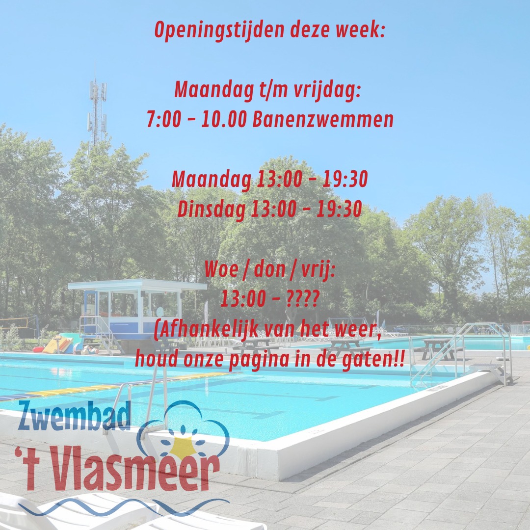 Het is zomer...zwembad 't Vlasmeer extra lang open