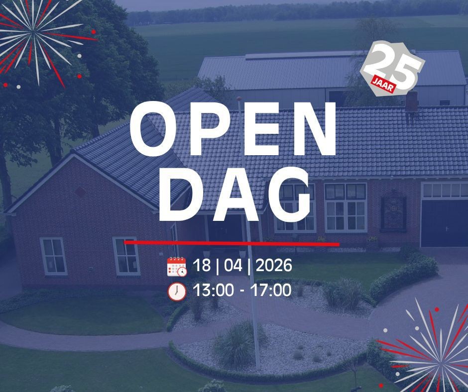 Feestelijke open huis! Bouwbedrijf Speelman op zaterdag 18 april.