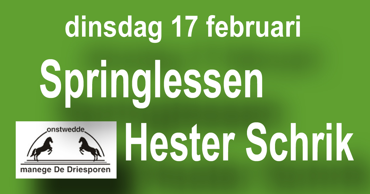 Springavond in manege De Driesporen