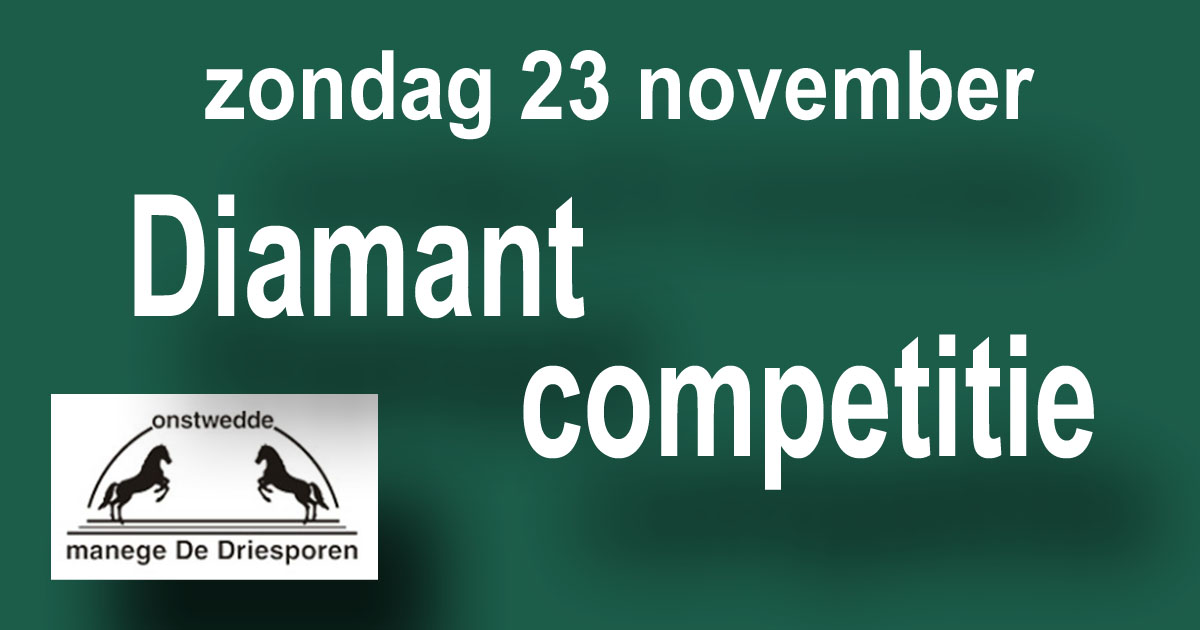 Diamant Competitie manege De Driesporen op 23 november