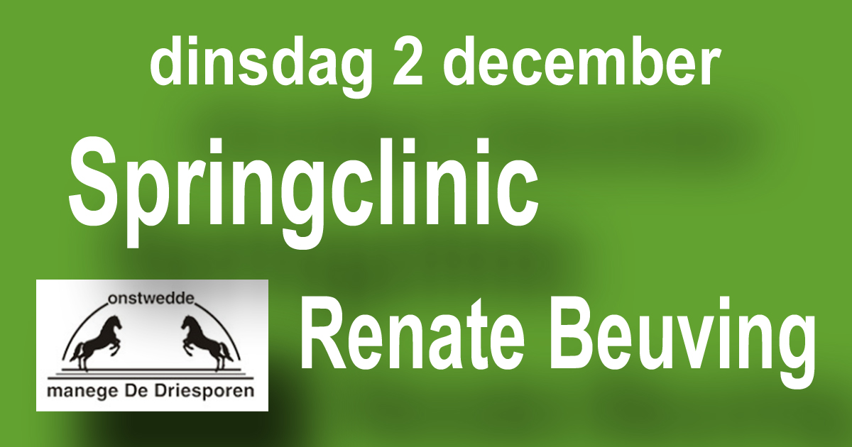 Springclinic Renate Beuving op 2 december