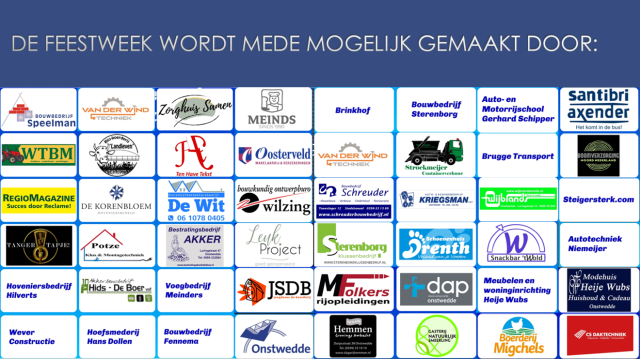 Lokale ondernemers maken Feestweek Onstwedde mogelijk