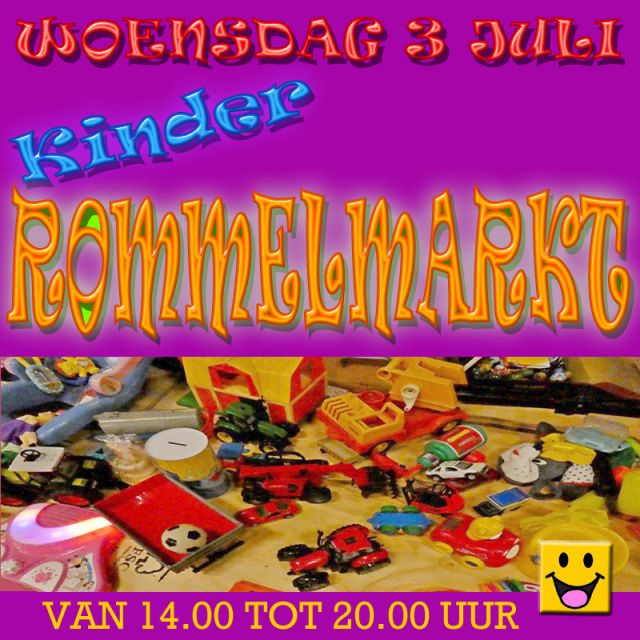 Kinderrommelmarkt tijdens jaarmarkt 3 juli